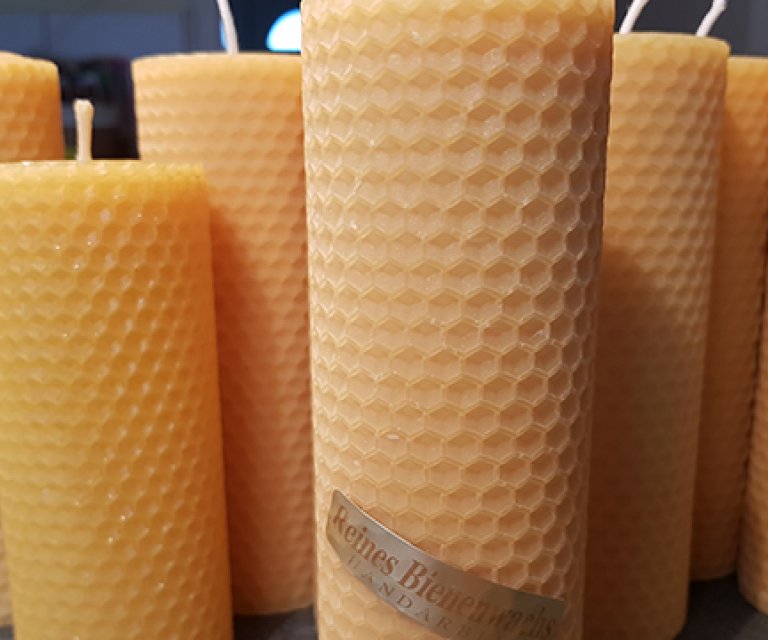 Die-Bienenwachskerzen